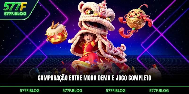 Comparação entre modo demo e jogo completo