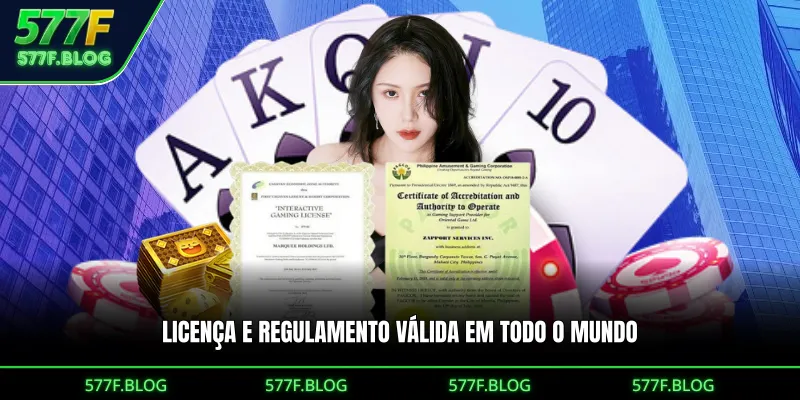 Licença e regulamento válida em todo o mundo