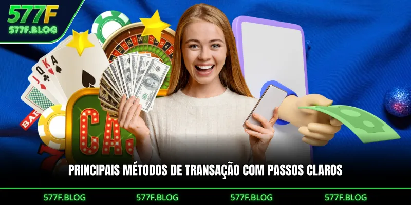 Principais métodos de transação com passos claros